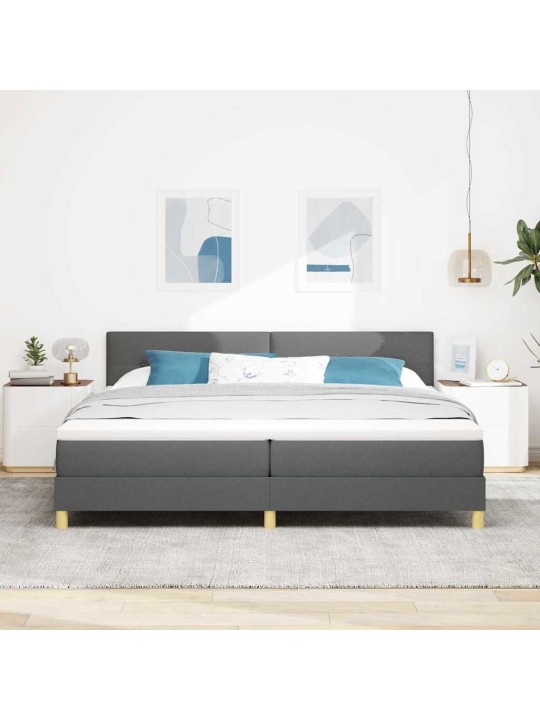 Kontinentaalvoodi madratsiga tumehall 200 x 200 cm kangas