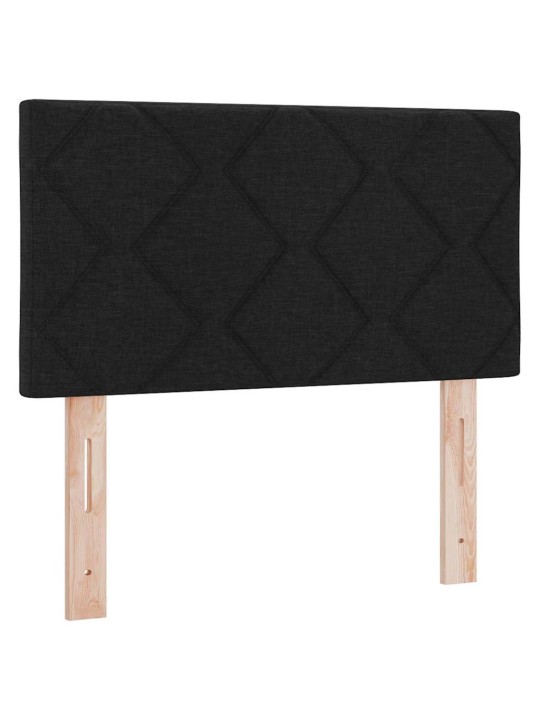 Kontinentaalvoodi madratsi ja peatsiga must 80 x 200 cm kangas