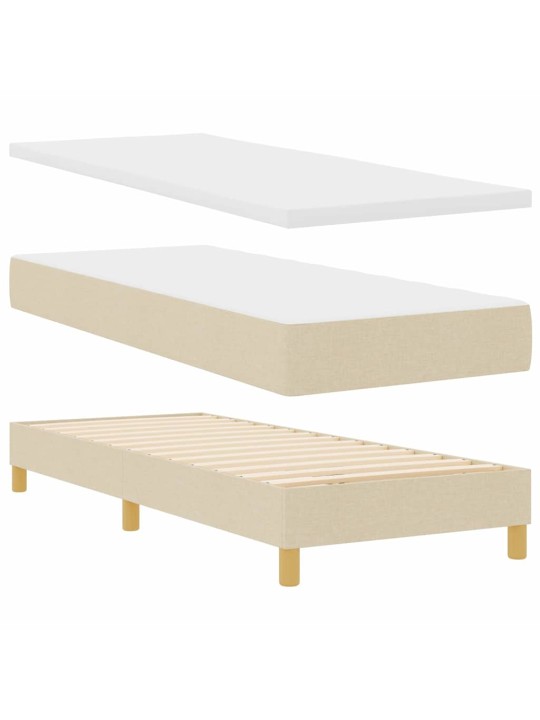 Kontinentaalvoodi madratsi ja peatsiga kreemjas 80 x 200 cm kangas