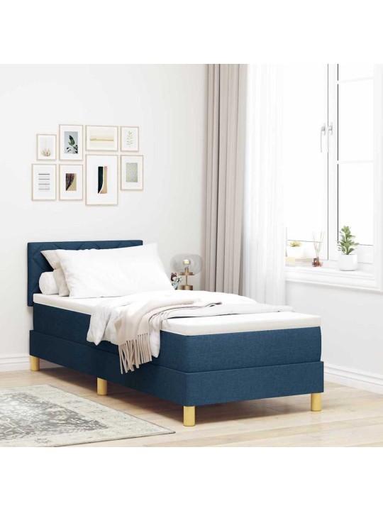 Kontinentaalvoodi madratsi ja peatsiga sinine 80 x 200 cm kangas