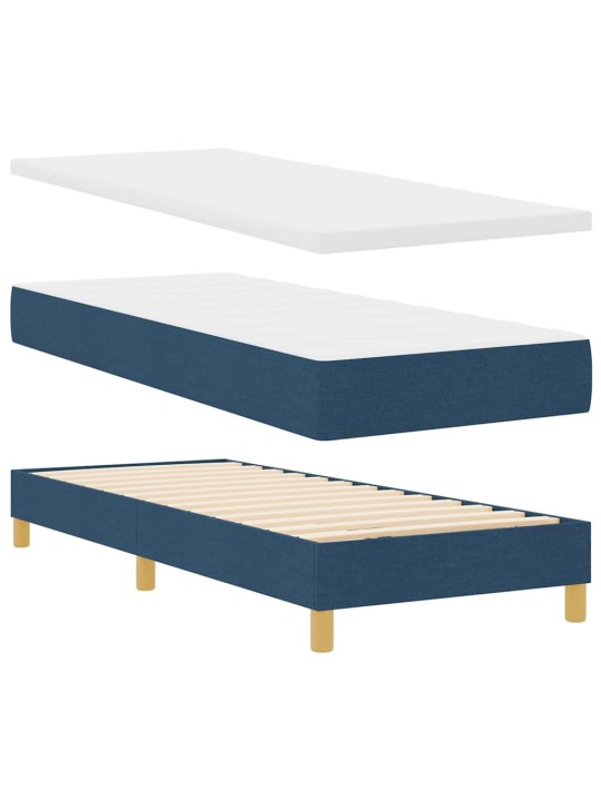 Kontinentaalvoodi madratsi ja peatsiga sinine 80 x 200 cm kangas