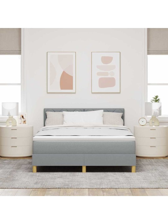 Kontinentaalvoodi madratsiga helehall 140 x 200 cm kangas