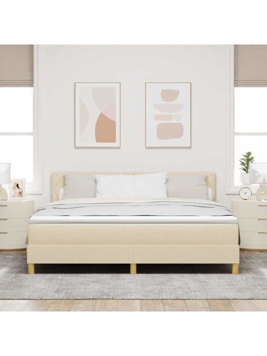 Kontinentaalvoodi madratsi ja peatsiga kreemjas 180 x 200 cm kangas