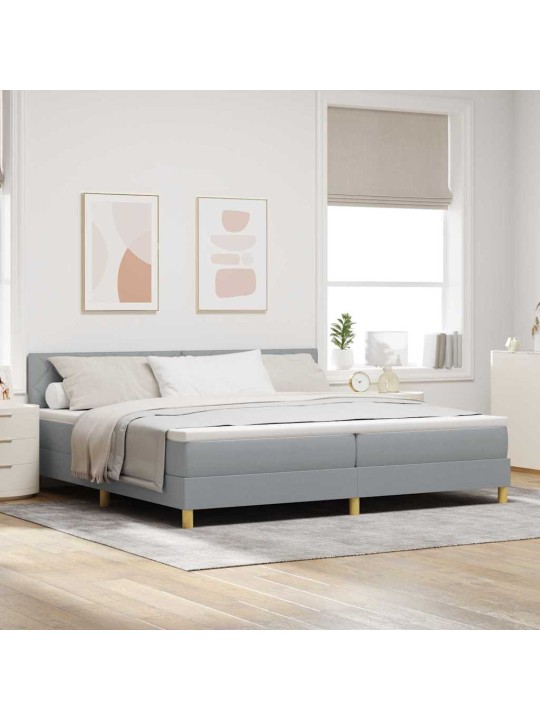 Kontinentaalvoodi madratsiga helehall 200 x 200 cm kangas