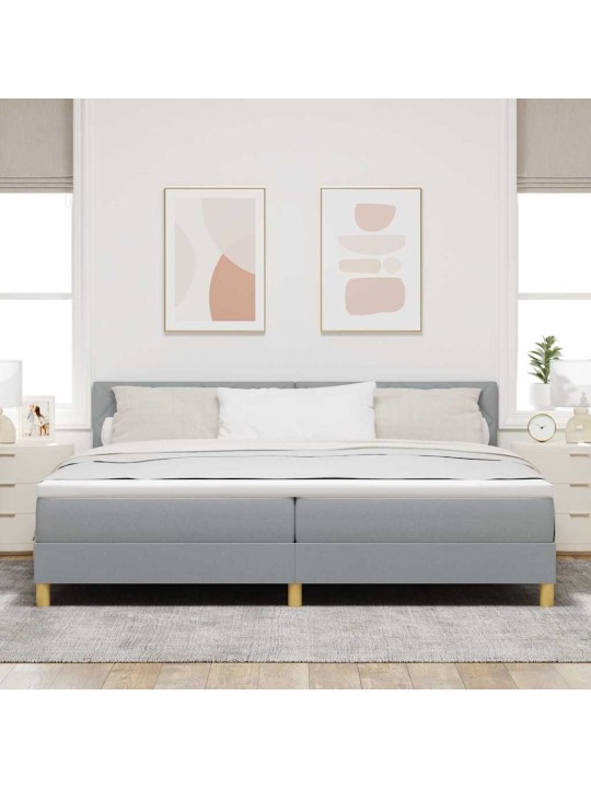 Kontinentaalvoodi madratsiga helehall 200 x 200 cm kangas