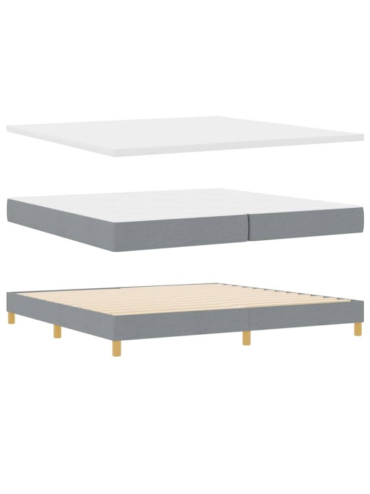 Kontinentaalvoodi madratsiga helehall 200 x 200 cm kangas