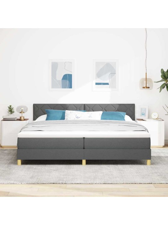 Kontinentaalvoodi madratsiga tumehall 200 x 200 cm kangas
