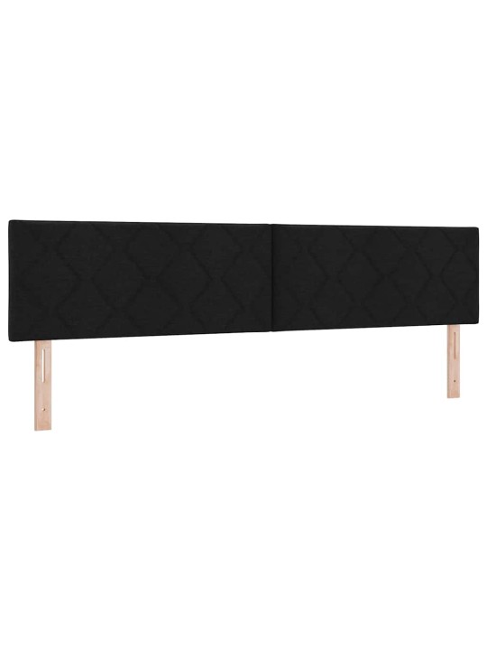 Kontinentaalvoodi madratsi ja peatsiga must 200 x 200 cm kangas