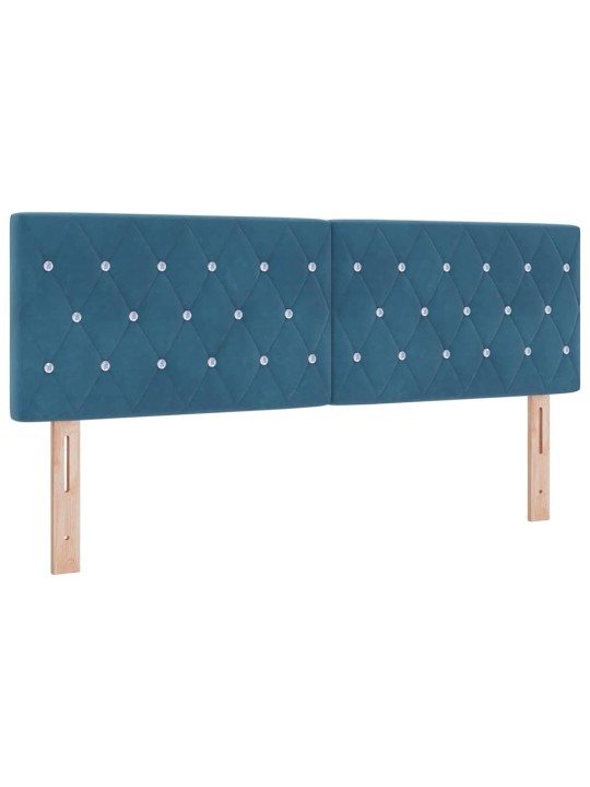 Kontinentaalvoodi madratsiga tumesinine 140 x 190 cm samet