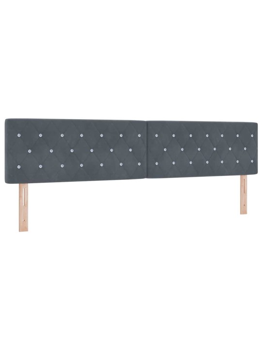 Kontinentaalvoodi madratsi ja peatsiga tumehall 200 x 200 cm samet