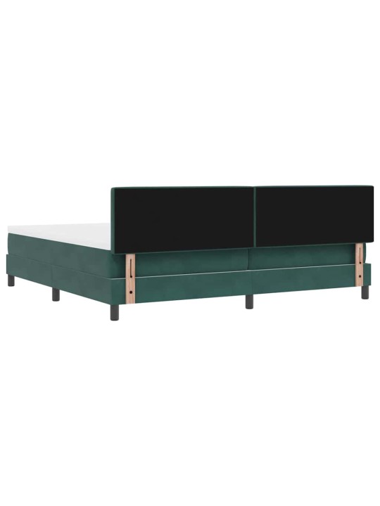 Kontinentaalvoodi madratsiga tumeroheline 200 x 200 cm samet