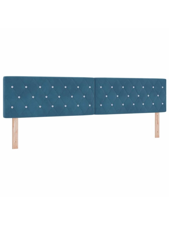 Kontinentaalvoodi madratsiga tumesinine 200 x 200 cm samet