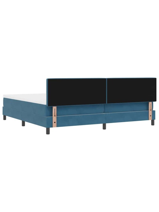 Kontinentaalvoodi madratsiga tumesinine 200 x 200 cm samet