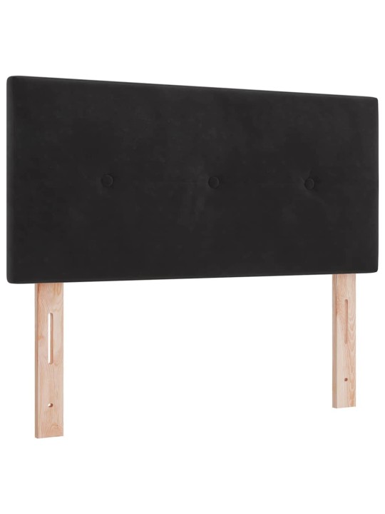 Kontinentaalvoodi madratsi ja peatsiga must 100 x 200 cm samet