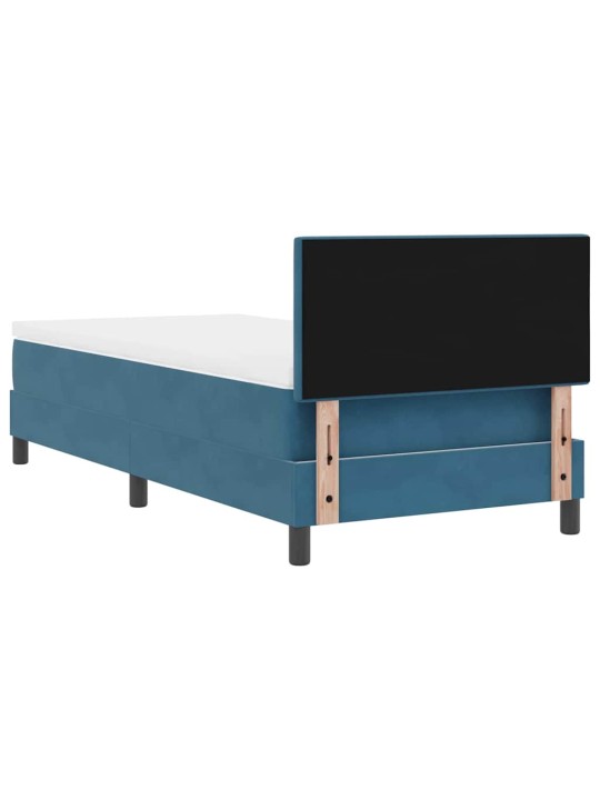 Kontinentaalvoodi madratsiga tumesinine 100 x 200 cm samet
