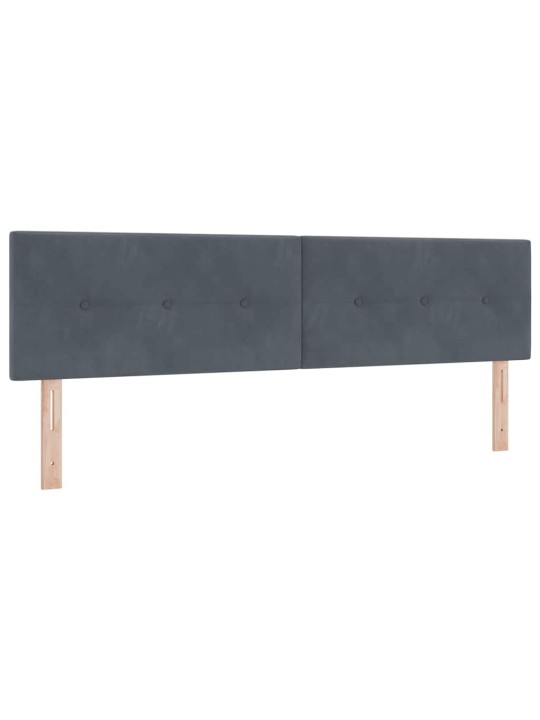 Kontinentaalvoodi madratsi ja peatsiga tumehall 180 x 200 cm samet