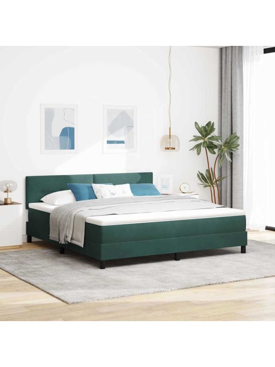 Kontinentaalvoodi madratsiga tumeroheline 180 x 200 cm samet