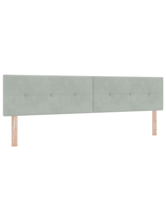 Kontinentaalvoodi madratsi ja peatsiga helehall 200 x 200 cm samet