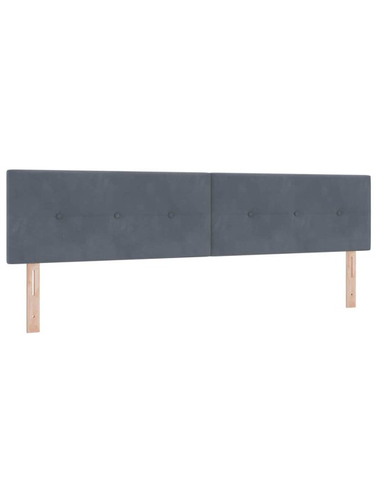 Kontinentaalvoodi madratsi ja peatsiga tumehall 200 x 200 cm samet