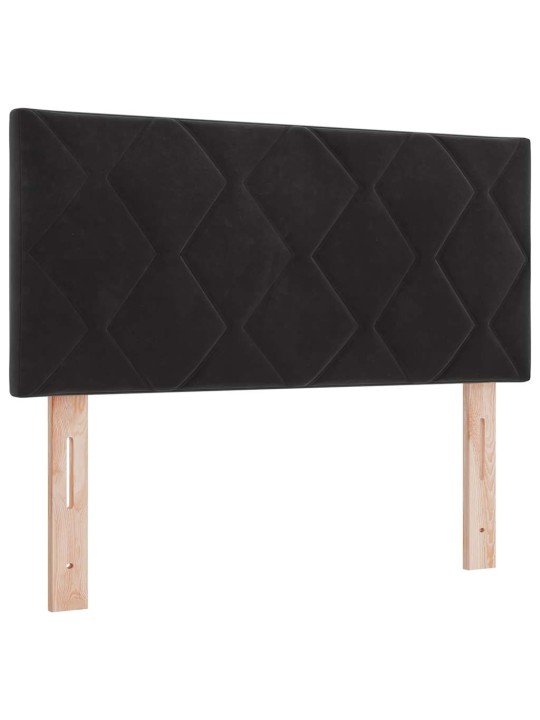 Kontinentaalvoodi madratsi ja peatsiga must 100 x 200 cm samet