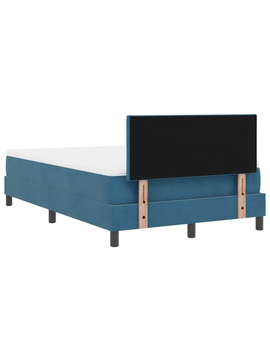 Kontinentaalvoodi madratsiga tumesinine 120 x 190 cm samet