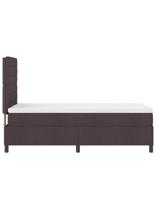 Kontinentaalvoodi madratsiga tumepruun 80 x 200 cm kangas