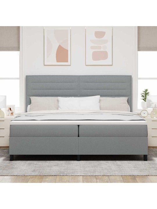 Kontinentaalvoodi madratsiga helehall 200 x 200 cm kangas