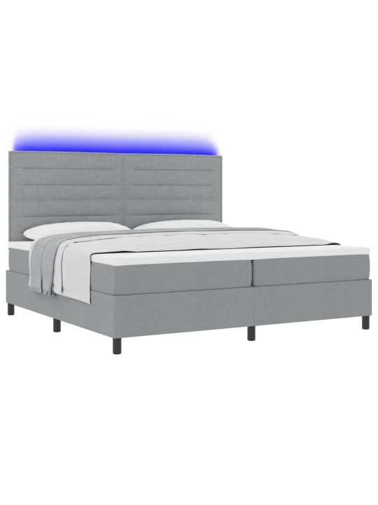 Kontinentaalvoodi madratsiga helehall 200 x 200 cm kangas