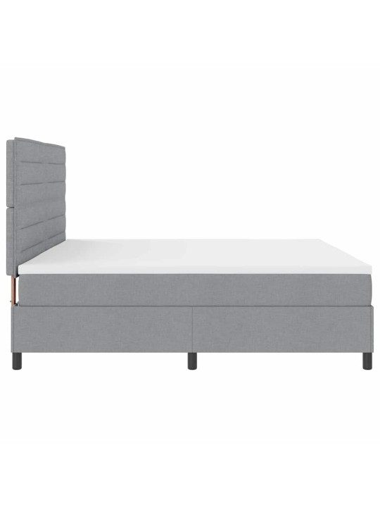 Kontinentaalvoodi madratsiga helehall 200 x 200 cm kangas
