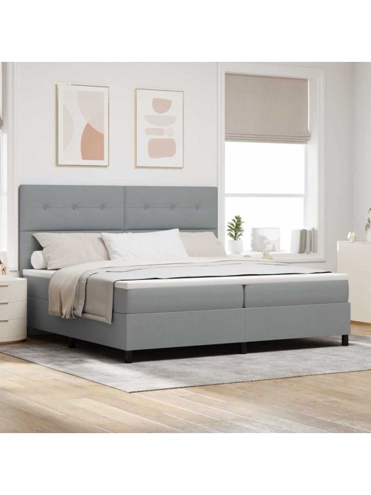 Kontinentaalvoodi madratsiga helehall 200 x 200 cm kangas