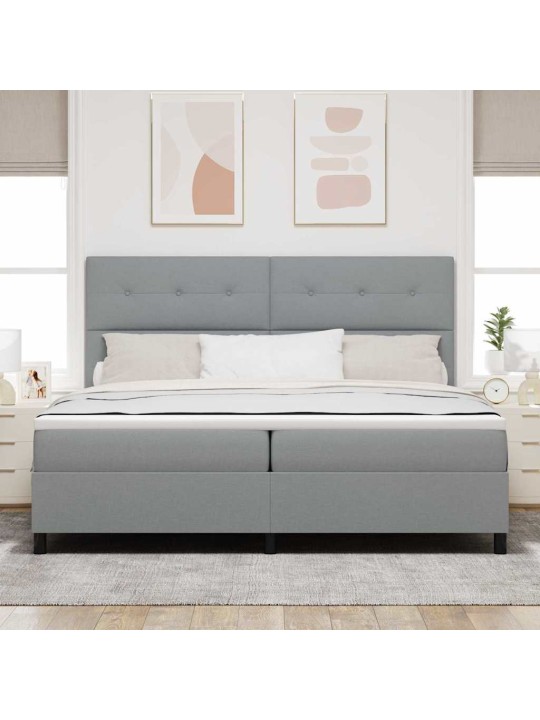 Kontinentaalvoodi madratsiga helehall 200 x 200 cm kangas