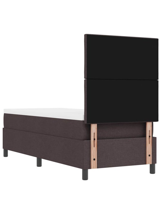 Kontinentaalvoodi madratsiga tumepruun 80 x 200 cm kangas
