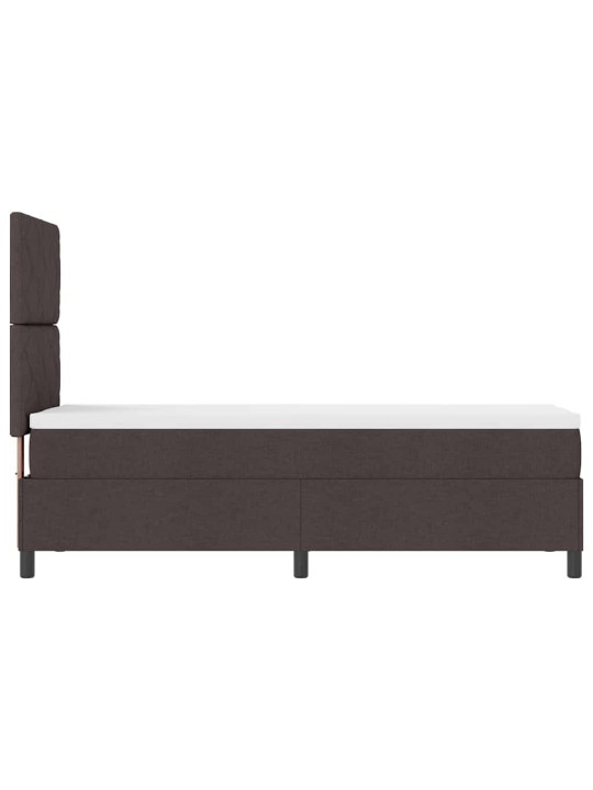Kontinentaalvoodi madratsiga tumepruun 80 x 200 cm kangas