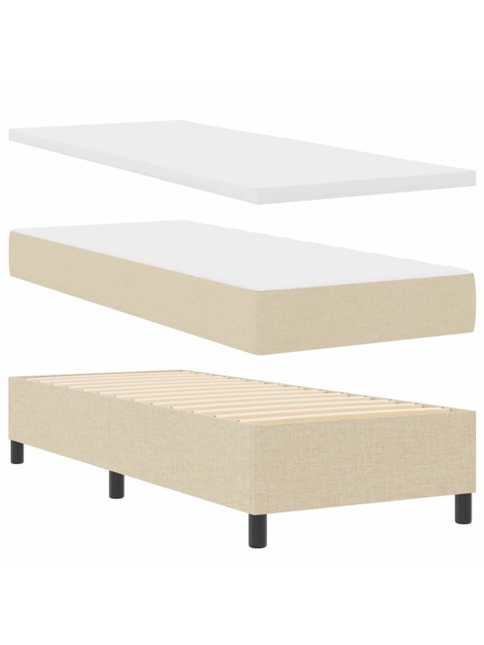 Kontinentaalvoodi madratsi ja peatsiga kreemjas 80 x 200 cm kangas