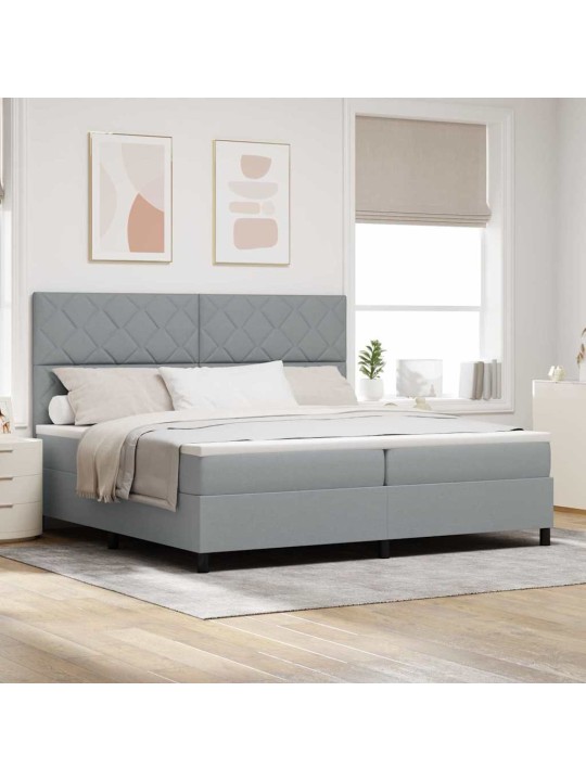Kontinentaalvoodi madratsiga helehall 200 x 200 cm kangas