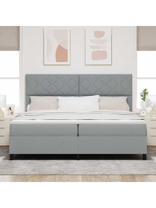 Kontinentaalvoodi madratsiga helehall 200 x 200 cm kangas