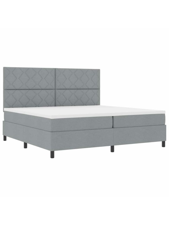 Kontinentaalvoodi madratsiga helehall 200 x 200 cm kangas