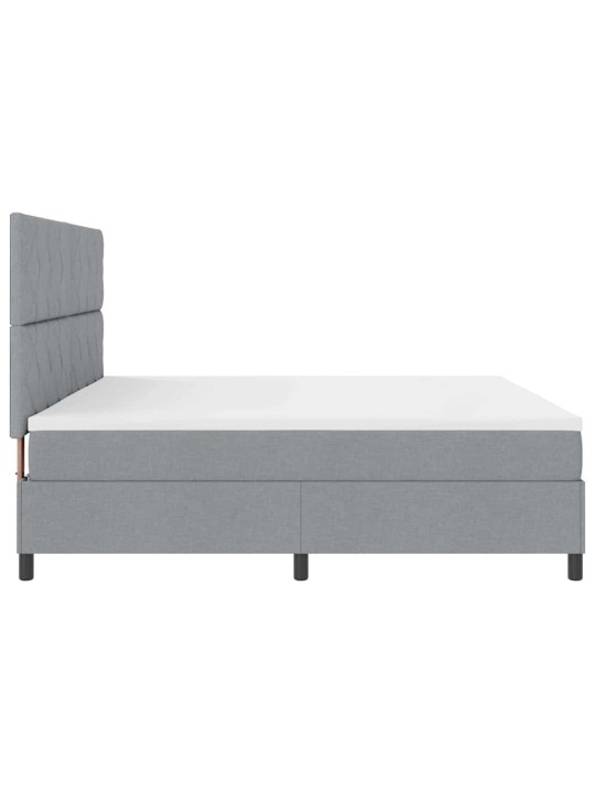 Kontinentaalvoodi madratsiga helehall 200 x 200 cm kangas