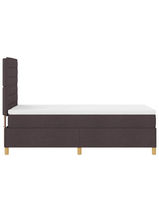 Kontinentaalvoodi madratsiga tume pruun 80 x 200 cm kangas