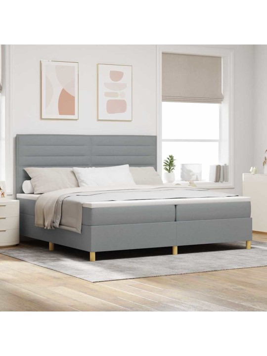 Kontinentaalvoodi madratsiga helehall 200 x 200 cm kangas