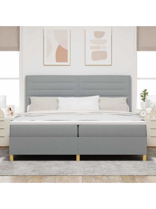 Kontinentaalvoodi madratsiga helehall 200 x 200 cm kangas