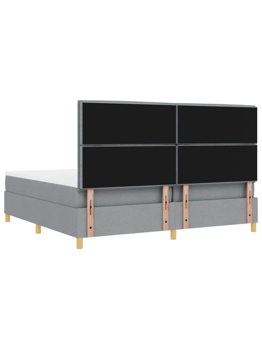 Kontinentaalvoodi madratsiga helehall 200 x 200 cm kangas
