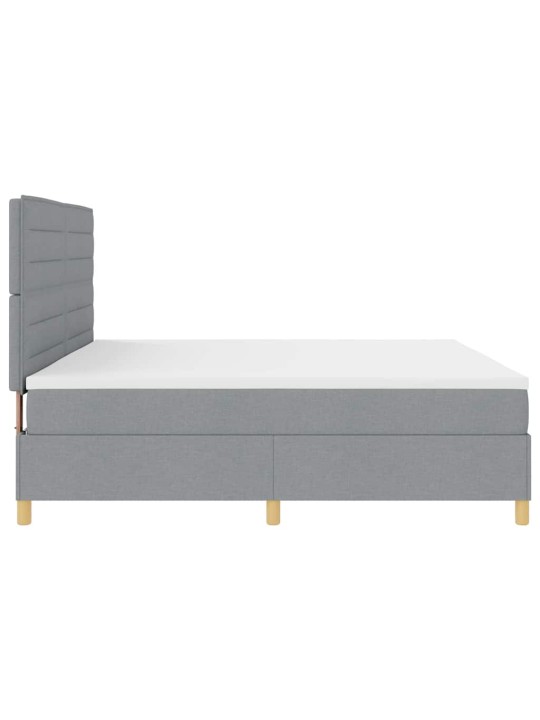 Kontinentaalvoodi madratsiga helehall 200 x 200 cm kangas