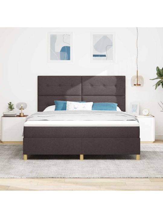 Kontinentaalvoodi madratsiga tume pruun 180 x 200 cm kangas
