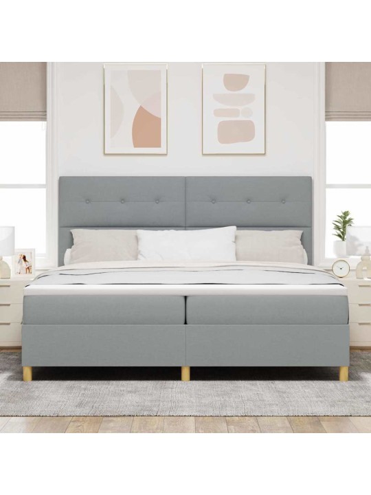 Kontinentaalvoodi madratsiga helehall 200 x 200 cm kangas