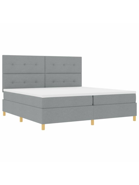 Kontinentaalvoodi madratsiga helehall 200 x 200 cm kangas
