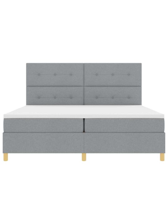 Kontinentaalvoodi madratsiga helehall 200 x 200 cm kangas
