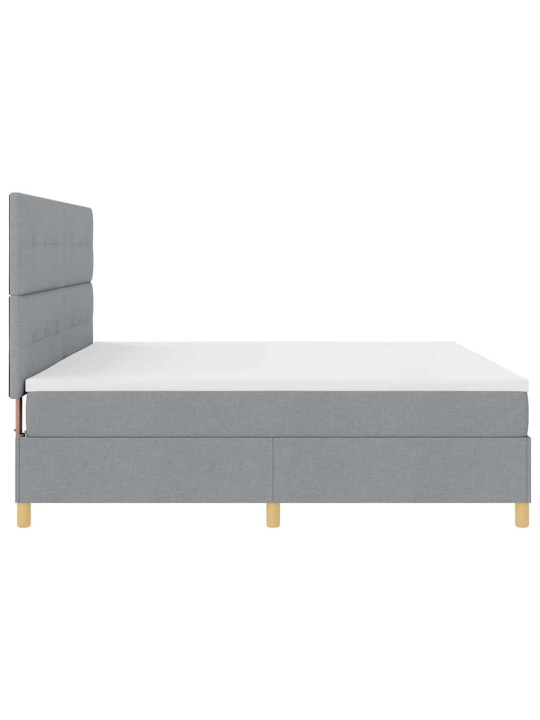 Kontinentaalvoodi madratsiga helehall 200 x 200 cm kangas
