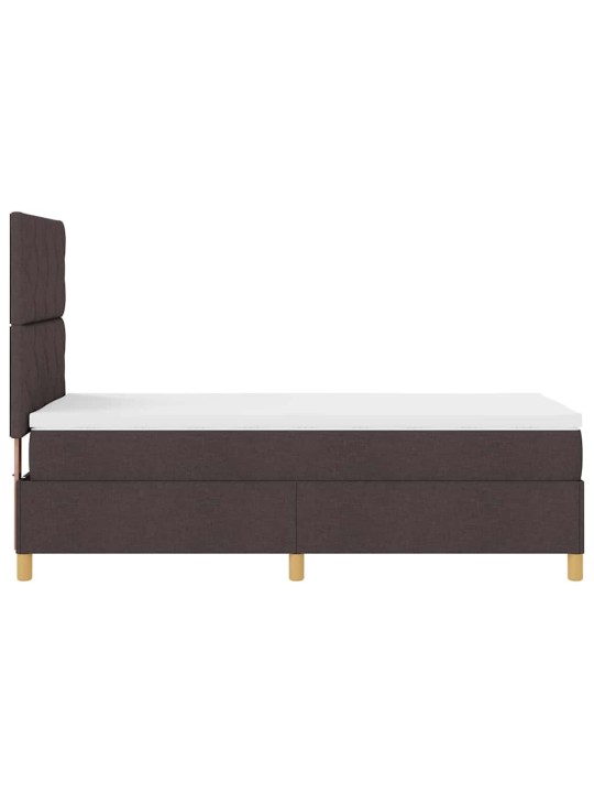 Kontinentaalvoodi madratsiga tumepruun 90 x 200 cm kangas