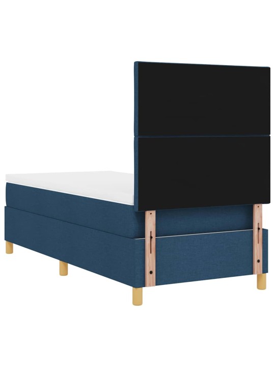 Kontinentaalvoodi madratsi ja peatsiga sinine 90 x 200 cm kangas